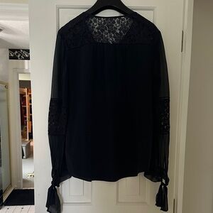 Elegant Navy Lace Women's Top